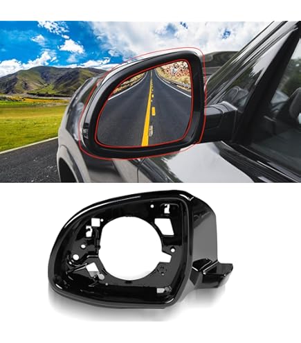 Amazon.com: Left Right Glossy Black Side Mirror Shells Frames Kit